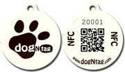 DogNTag psí známka s NFC bílá